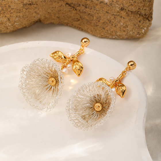 Luxe Floral Tassel Earrings