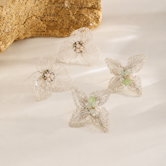 Handcrafted Copper Wire Filigree Floral Earrings – Sweet Luxe & Niche